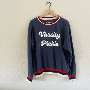 Varsity Pickle Pickleball Pullover Crew Sweatshirt